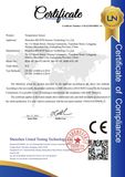 UNIA23101309EC-11 铂电科技 直管式温度传感器 EMC Test Certifica